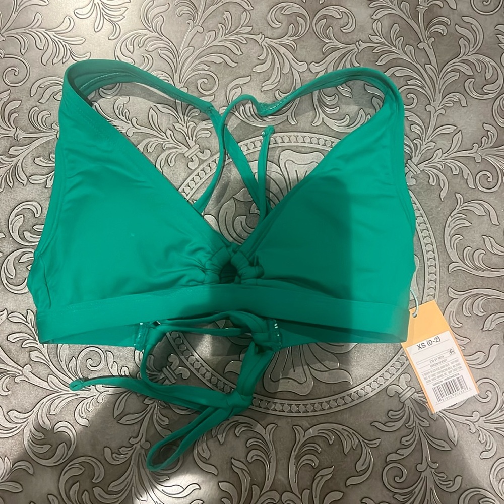 NWT * Kona Sol Green Swim Top Size XS